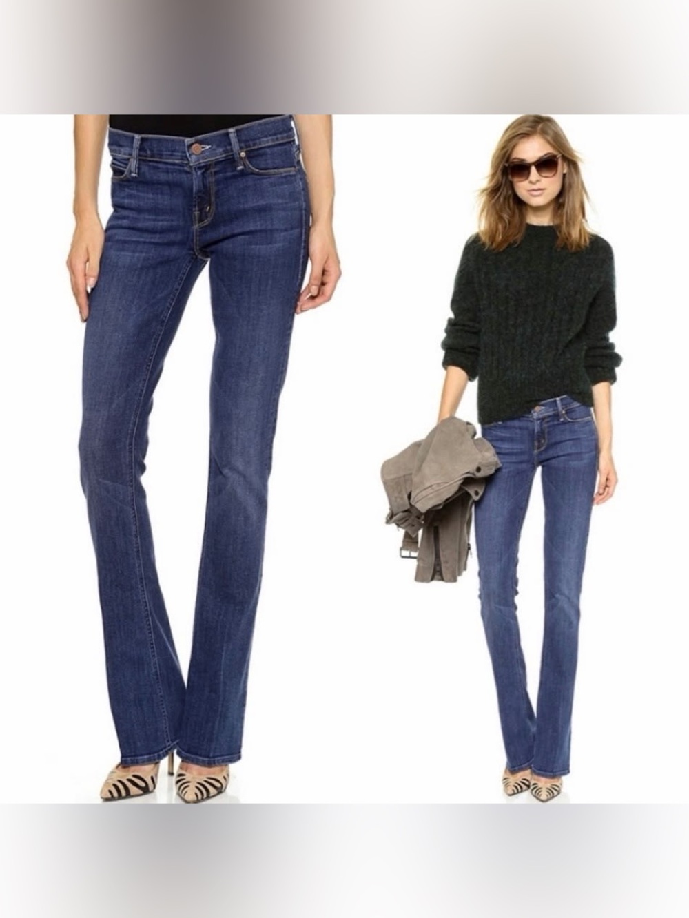 MOTHER The Runaway Skinny Flare Jeans in Flowers From the Storm - Size 27